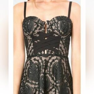 BEBE NAVEN Black Lace Bustier Dress Size 4